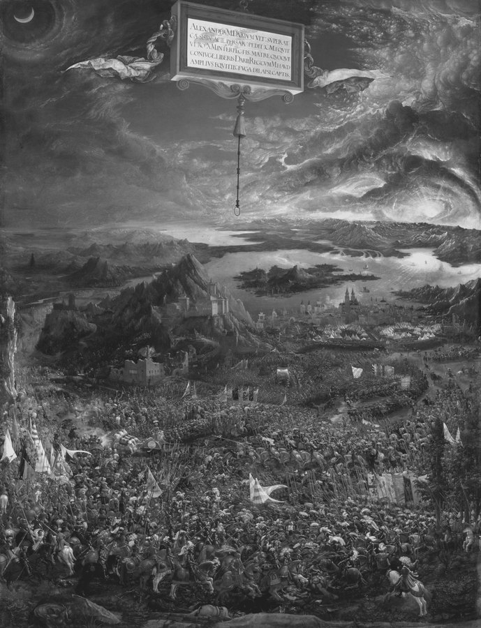 Albrecht Altdorfer: Alexanderschlacht, 1529, Öl auf Holz, Alte Pinakothek, München
