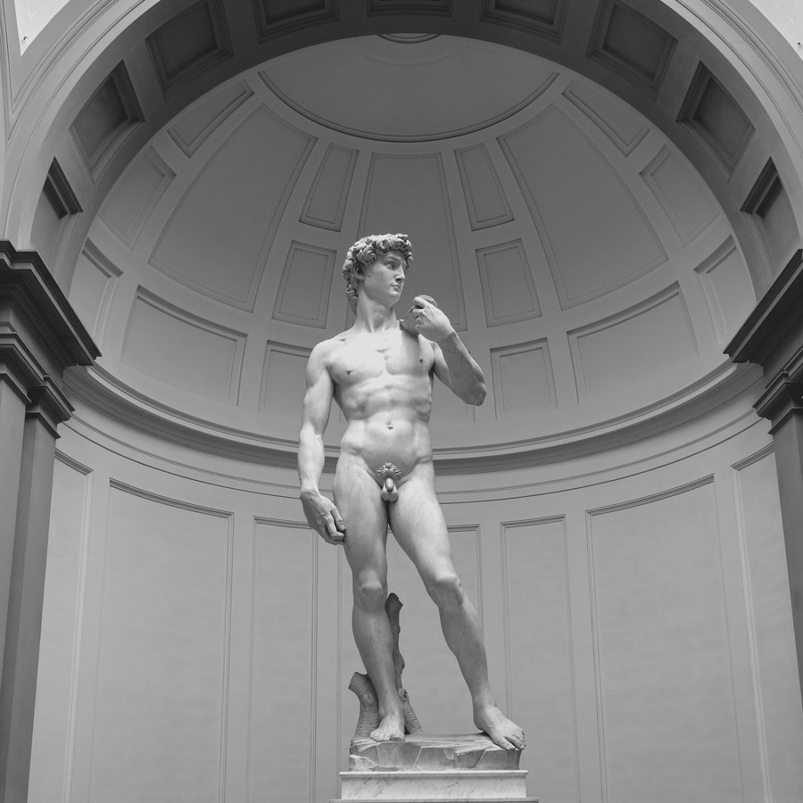 Michelangelo: David, 1501 bis 1504, Marmor, Galleria dell'Accademia, Florenz