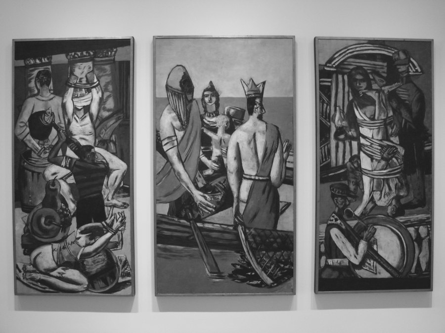 Max Beckmann: Abfahrt (Departure), 1932 bis 1935, Triptychon, Museum of Modern Art, New York