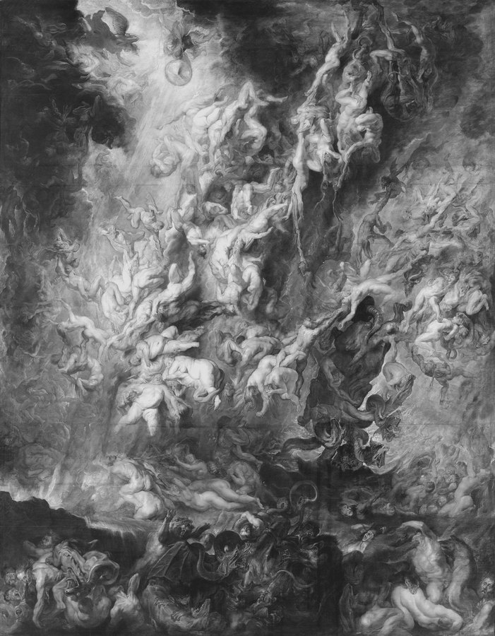 Peter Paul Rubens: Der Höllensturz der Verdammten, um 1620, Öl auf Holz, Alte Pinakothek, München