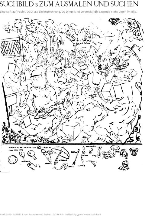 Vorschau: Suchbild 3 zum Ausmalen und Suchen
